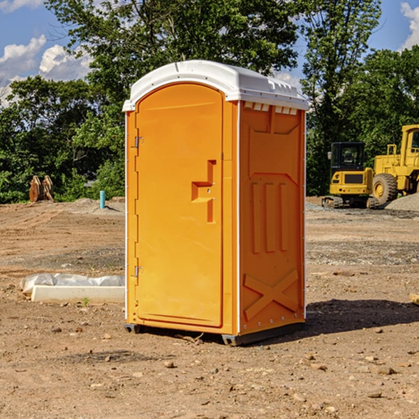 how often are the portable restrooms cleaned and serviced during a rental period in Chauncey Ohio